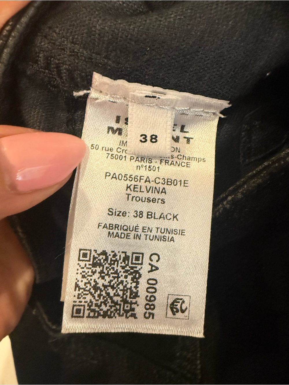 NWT Isabel Marant Etoile Kelvina Pants Black Faux Leather Trousers 38 US 6 med - Picture 12 of 13